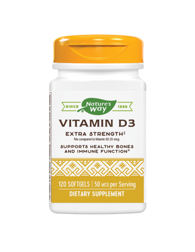Secom Vitamin D3 2000 IU, 120 capsule, Natures Way - UZ-GENERAL - SECOM