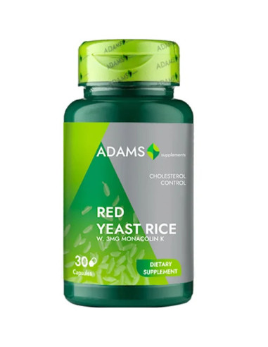 Drojdie de Orez Rosu 600 mg, 30 capsule, Adams -  - ADAMS VISION