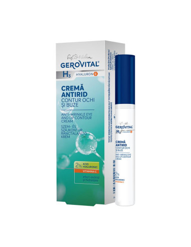 Crema antirid contur ochi si buze Gerovital H3 Hyaluronic C, 15 ml, Farmec - ANTIRID - GEROVITAL