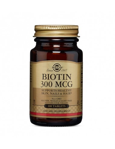 Biotina 300 mcg, 100 tablete, Solgar - UZ-GENERAL - SOLGAR