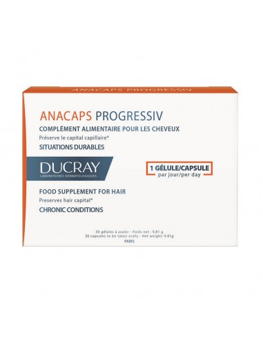 Ducray Anacaps Progressive, 30 capsule - VITAMINE-PAR-PIELE-UNGHII - DUCRAY