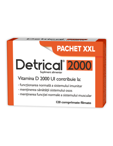 Detrical Vitamina D 2000UI, 120 comprimate filmate, Natur Produkt - UZ-GENERAL - NATUR PRODUKT 