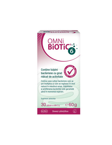 Omni Biotic 6, 60g - PROBIOTICE-SI-PREBIOTICE - OMNI BIOTIC