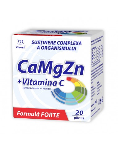 CaMgZn + Vitamina C, 20 plicuri, Zdrovit - UZ-GENERAL - ZDROVIT
