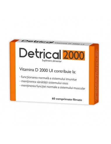 Detrical Vitamina D 2000UI, 60 comprimate, Zdrovit - UZ-GENERAL - ZDROVIT