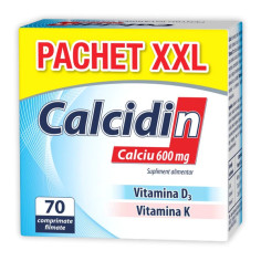 Calcidin, Calciu 600mg, 70 comprimate, Zdrovit