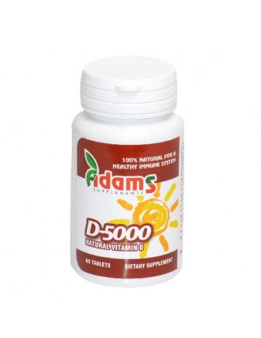 Vitamina D-5000, 60 tablete, Adams Vision - UZ-GENERAL - ADAMS VISION