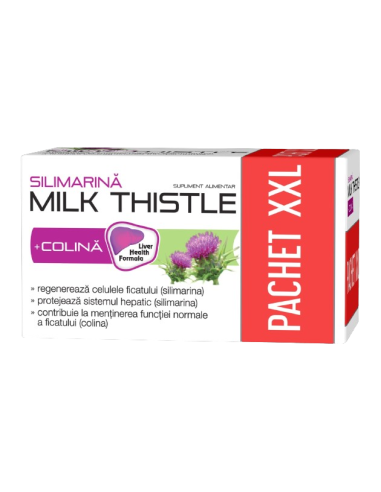 Silimarina + Colina Milk Thistle 1000 mg, 90 + 30 capsule, Zdrovit -  - ZDROVIT