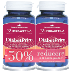 Diabetprim 60 + 60 capsule (50% reducere la al doilea produs), Herbagetica
