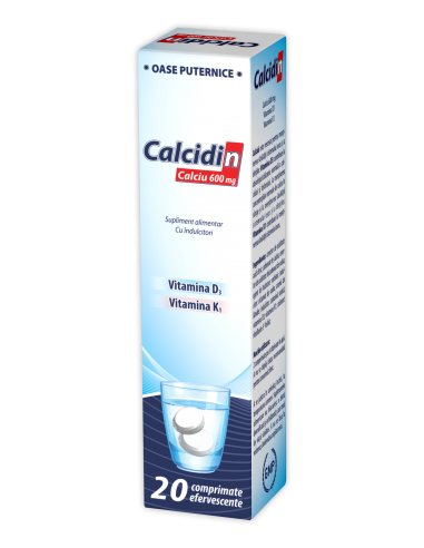 Calcidin 600 mg, 20 comprimate efervescente, Zdrovit - UZ-GENERAL - ZDROVIT