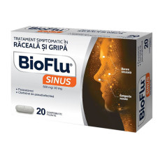Bioflu Sinus 500mg/30mg, 20 comprimate, Biofarm