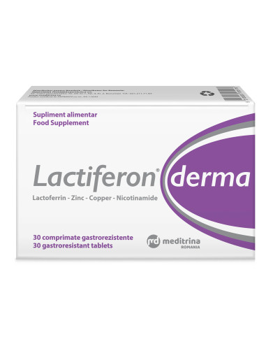 Lactiferon Derma, 30 comprimate, Meditrina - VITAMINE-PAR-PIELE-UNGHII - MEDITRINA