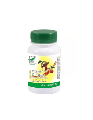 Vitamina C 1000mg cu Macese si Acerola, 60capsule, Medica, Pro Natura -  - PRO NATURA