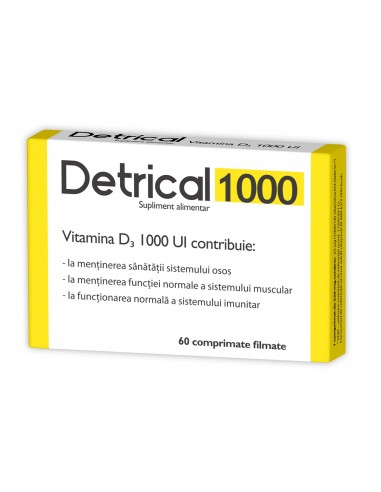 Detrical vitamina D 1000 UI, 60 comprimate, Zdrovit - UZ-GENERAL - ZDROVIT