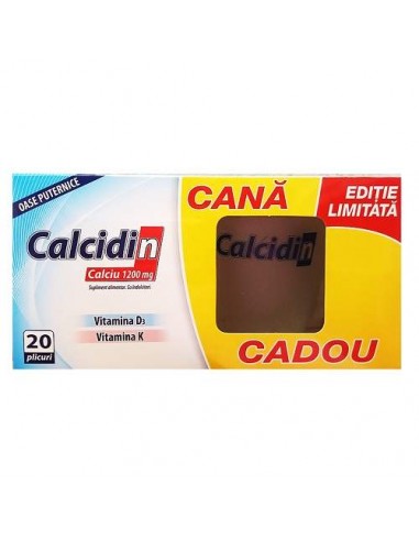 Calcidin 1200 mg, 20 plicuri, Zdrovit + Cana CADOU - UZ-GENERAL - ZDROVIT