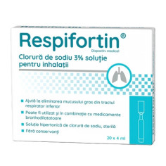 Respifortin Cloura de Sodiu 3% pentru inhalatii 4ml, 20 fiole, Zdrovit