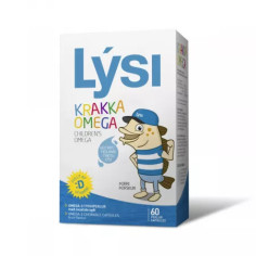Lysi Omega 3 + Vitamina D masticabil pentru copii, 60 capsule