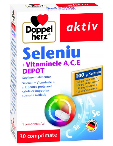 Seleniu + Vitaminele A, C, E Depot, 30 capsule, Doppelherz - UZ-GENERAL - DOPPELHERZ
