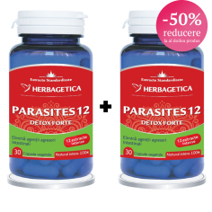 Parasites 12 Detox forte, 30 capsule + 30 capsule, Herbagetica