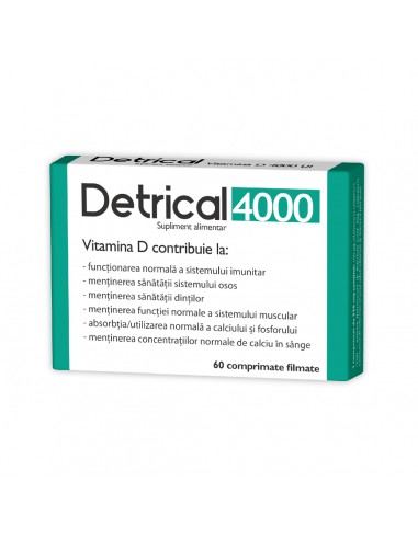 Detrical Vitamina D 4000UI, 60 comprimate, Zdrovit -  - ZDROVIT