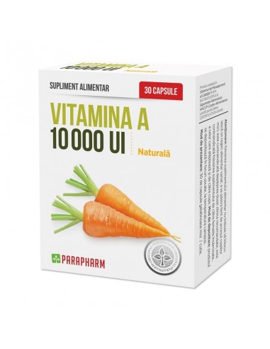 Vitamina A, 10000 Ui, 30 capsule, Parapharm - UZ-GENERAL - PARAPHARM
