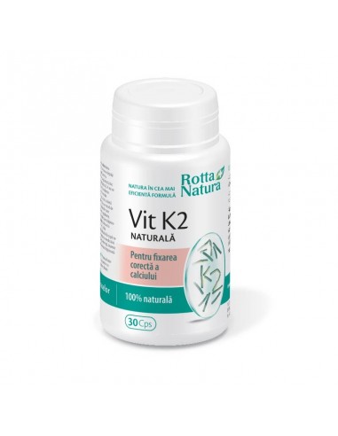 Vitamina K2 naturala, 30 capsule, Rotta Natura - UZ-GENERAL - ROTTA NATURA