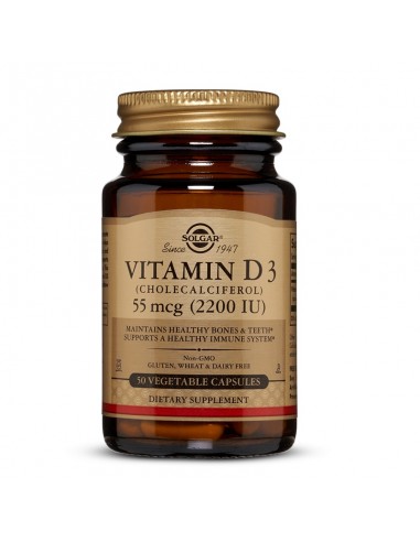 Vitamina D3 2200 UI, 50 capsule, Solgar - UZ-GENERAL - SOLGAR