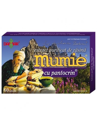 Extract purificat de rasina Mumie cu Pantocrin, 30 tablete, Damar General Trading - TONICE-GENERALE - BIOVIT