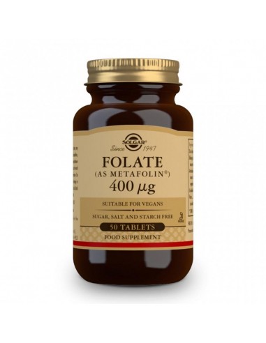 Acid folic Folate 400 ug, 50 tablete, Solgar - UZ-GENERAL - SOLGAR