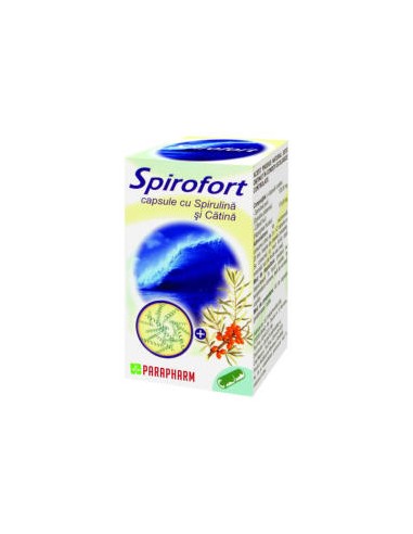 Spirofort cu spirulina si catina, Quantum Pharm, 30 capsule - TONICE-GENERALE - QUANTUM PHARM
