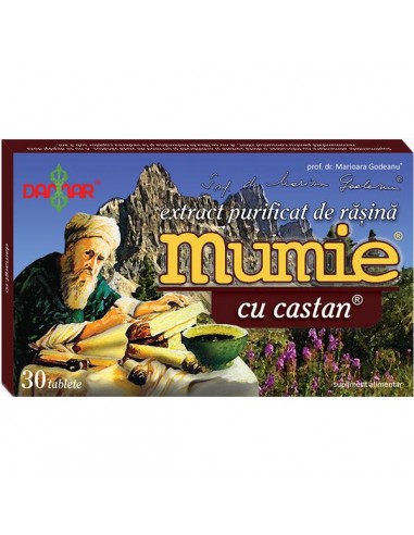 Extract purificat de rasina Mumie cu Castan, 30 tablete, Damar General Trading - TONICE-GENERALE - BIOVIT