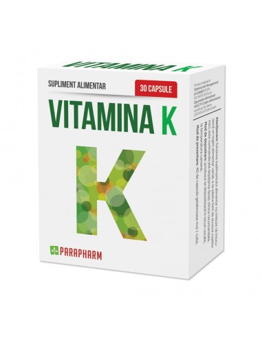 Vitamina K, 30 capsule, Parapharm - UZ-GENERAL - PARAPHARM