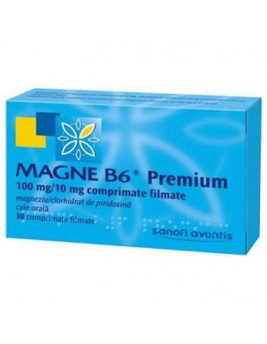 Magne B6 Premium 100mg/10mg, 30 comprimate, Sanofi - UZ-GENERAL - SANOFI ROMANIA SRL
