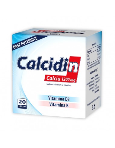 Calcidin, Calciu 1200mg, 20 plicuri, Zdrovit - UZ-GENERAL - ZDROVIT