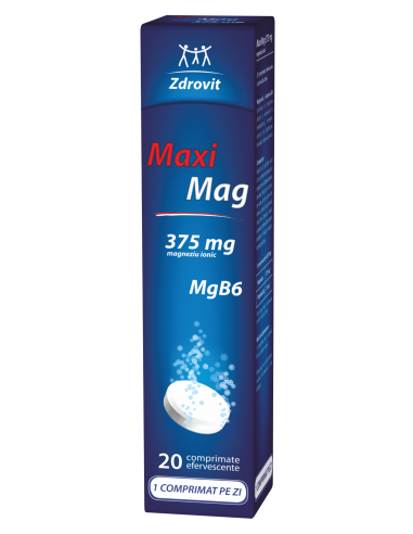 MaxiMag, 375 mg, 20 comprimate efervescente, Zdrovit - UZ-GENERAL - ZDROVIT