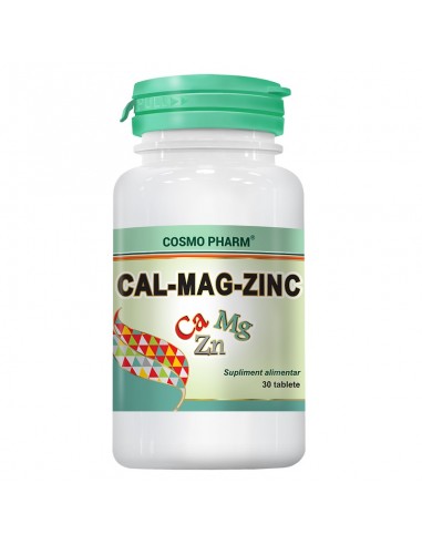 Cosmopharm Calciu+Magneziu+Zinc, 30 tablete - UZ-GENERAL - COSMO PHARM