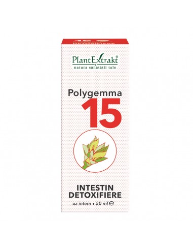Polygemma 15, Intestin detoxifiere, 50 ml, Plant Extrakt - TINCTURI - PLANTEXTRAKT
