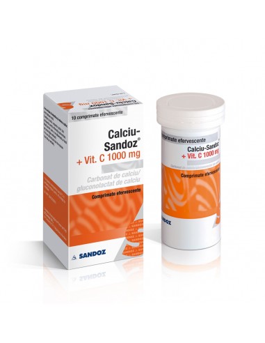 Calciu cu Vitamina C 1000 mg, 10 comprimate, Sandoz - UZ-GENERAL - SANDOZ