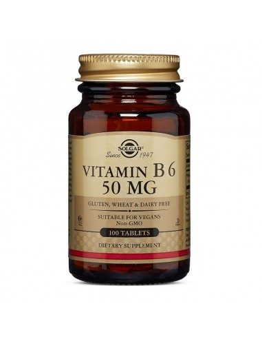 Solgar Vitamina B6, 50mg, 100 comprimate - UZ-GENERAL - SOLGAR