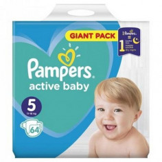 Scutece Pampers Active Baby, NR 5, 11-16 kg, 64 bucati