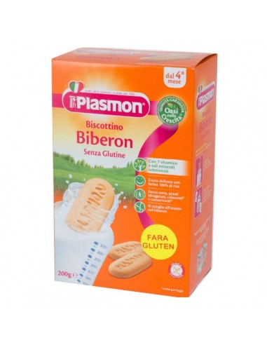 Plasmon Biscuiti pentru biberon fara gluten, 200g - CEREALE-BISCUITI - PLASMON