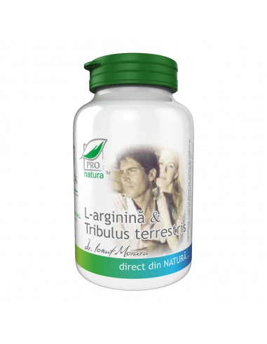 Pro Natura L-arginina si Tribulus Terrestris, 60 capsule - TONICE-SEXUALE-BARBATI - PRO NATURA