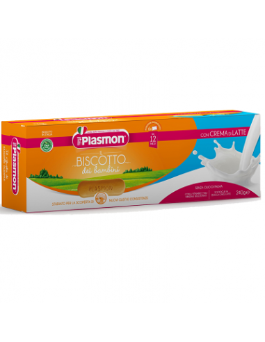 Plasmon Biscuiti cu crema de lapte, +12 luni, 240g - CEREALE-BISCUITI - PLASMON
