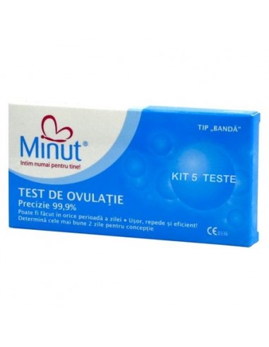 Test Ovulatie, 5 bucati + 1 test sarcina, Minut - TESTE-OVULATIE - MINUT 