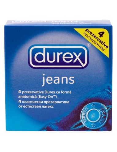Durex Prezervative  Jeans, 4 buc - PREZERVATIVE - DUREX