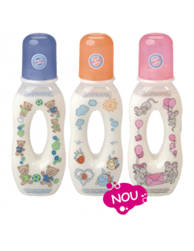 Biberon plastic usor de tinut 250 ml, 41415, Baby Nova -  - BABY NOVA