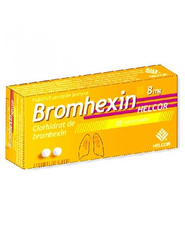 Bromhexin 8 mg,  20 comprimate, Helcor -  - AC HELCOR PHARMA SRL