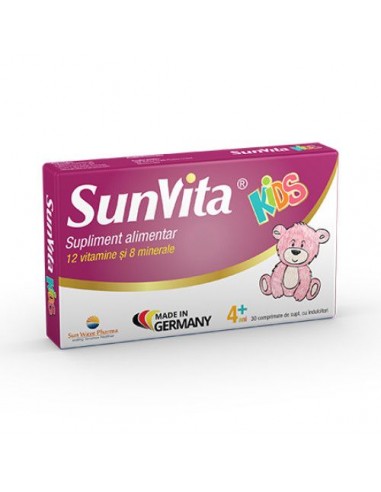 SunVita Kids, 30 comprimate, SunWavePharma - VITAMINE-SI-MINERALE - SUNWAVE