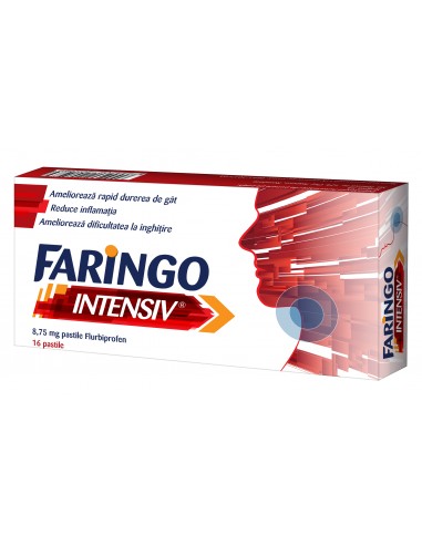 Faringo Intensiv 8, 75 mg, 16 pastile, Terapia - DURERE-DE-GAT - TERAPIA