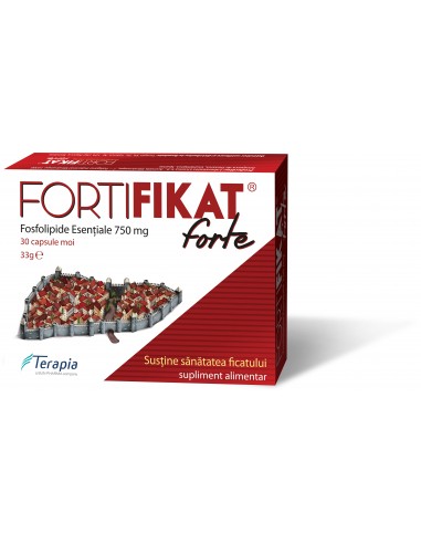 Fortifikat Forte 825 mg, 30 capsule, Terapia - HEPATOPROTECTOARE - TERAPIA
